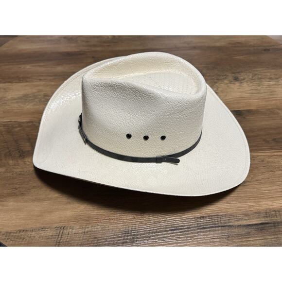 Charlie 1 Horse 7X - Rare VTG Size 7 1/8 - Straw Western Cowboy Country Unisex main image 4
